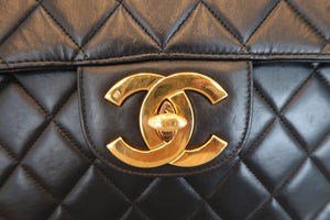 CHANEL/シャネル 中マトラッセシングルフラップチェーンショルダーバッグ ラムスキン ブラック/ゴールド金具 ショルダーバッグ 700090132