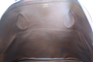 HERMES BOLIDE 35 Gulliver leather Brown 〇O刻印 Hand bag 600050092