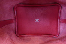 将图片加载到图库查看器，HERMES PICOTIN LOCK PM Clemence leather Rouge casaque C刻印 Hand bag 600070052
