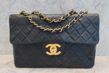 将图片加载到图库查看器，CHANEL/香奈儿 大号CF 单盖 链条包 羊皮 Black/Gold hadware(黑色/金色金属) 肩背包 600100057
