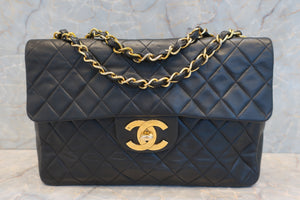 CHANEL/香奈儿 大号CF 单盖 链条包 羊皮 Black/Gold hadware(黑色/金色金属) 肩背包 600100057