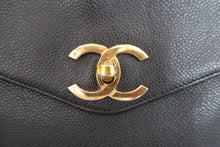 画像をギャラリービューアに読み込む, CHANEL/シャネル ココマークチェーントートバッグ キャビアスキン ブラック/ゴールド金具 トートバッグ 800070154

