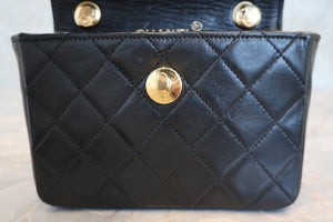 CHANEL/シャネル ミニマトラッセチェーンショルダーバッグ ラムスキン ブラック/ゴールド金具 ショルダーバッグ 700020080