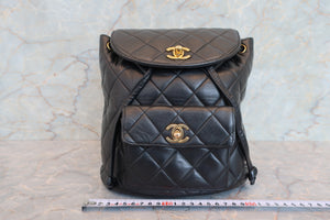 CHANEL/シャネル マトラッセチェーンリュック ラムスキン ブラック/ゴールド金具 リュック 700070030