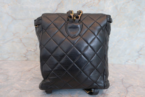 CHANEL/シャネル マトラッセチェーンリュック ラムスキン ブラック/ゴールド金具 リュック 700070030