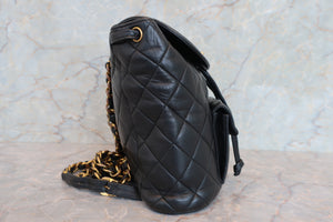 CHANEL/シャネル マトラッセチェーンリュック ラムスキン ブラック/ゴールド金具 リュック 700070030