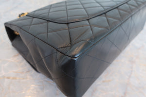 CHANEL/シャネル 中マトラッセシングルフラップチェーンショルダーバッグ ラムスキン ブラック/ゴールド金具 ショルダーバッグ 700080072