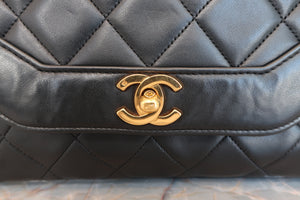 CHANEL/シャネル マトラッセチェーンショルダーバッグ ラムスキン ブラック/ゴールド金具 ショルダーバッグ 600090086