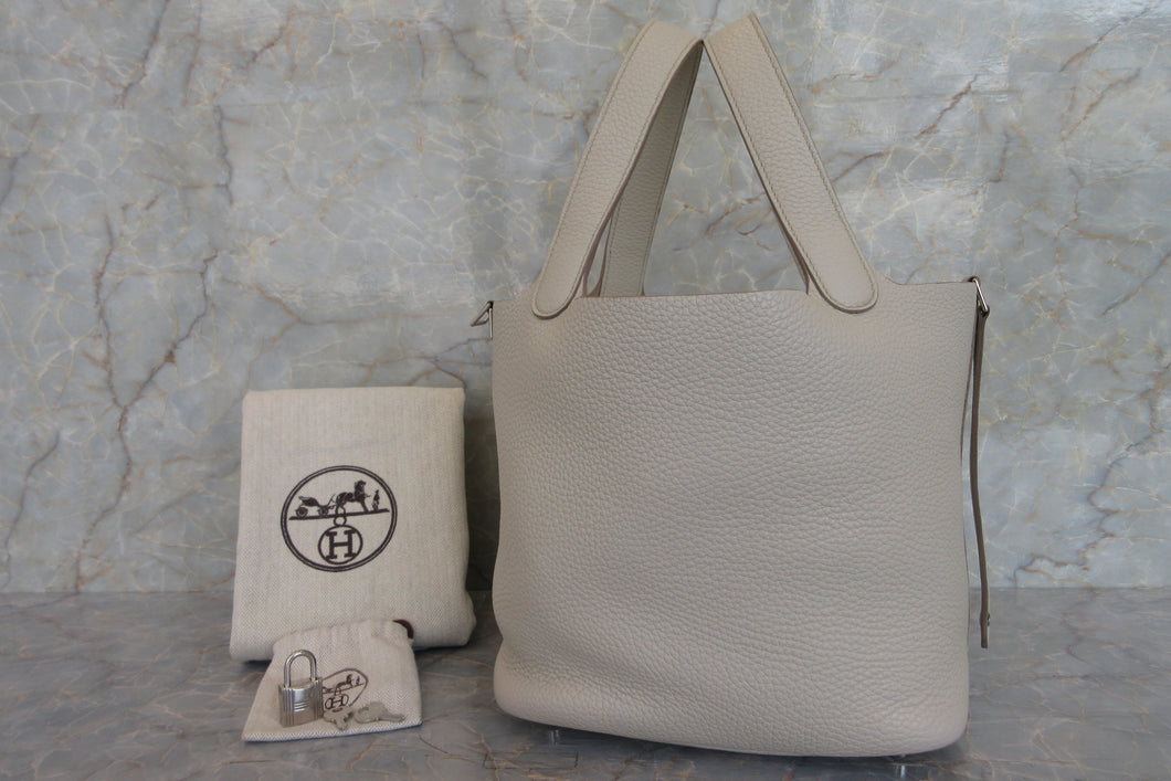 HERMES／エルメス ピコタンロックＭＭ トリヨンクレマンス クレ C刻印 ハンドバッグ 700030278