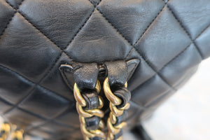 CHANEL/シャネル マトラッセチェーンリュック ラムスキン ブラック/ゴールド金具 リュック 700070030