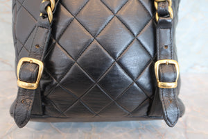 CHANEL/シャネル マトラッセチェーンリュック ラムスキン ブラック/ゴールド金具 リュック 700070030