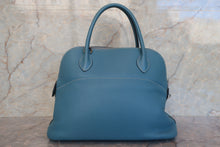 Load image into Gallery viewer, HERMES／BOLIDE 31 Clemence leather Blue jean □O Engraving Hand bag 700120075
