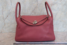 Load image into Gallery viewer, HERMES LINDY 30 Clemence leather Bois de rose □O Engraving Shoulder bag 700090129

