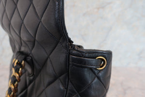 CHANEL/シャネル マトラッセチェーンリュック ラムスキン ブラック/ゴールド金具 リュック 700070030