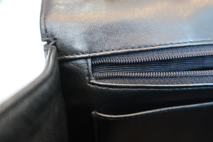CHANEL/シャネル 中マトラッセシングルフラップチェーンショルダーバッグ ラムスキン ブラック/ゴールド金具 ショルダーバッグ 700080072