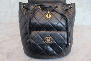 CHANEL/シャネル マトラッセチェーンリュック ラムスキン ブラック/ゴールド金具 リュック 700070030