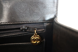 CHANEL/シャネル 中マトラッセシングルフラップチェーンショルダーバッグ ラムスキン ブラック/ゴールド金具 ショルダーバッグ 700080072