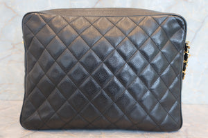 CHANEL/シャネル マトラッセフリンジチェーンショルダーバッグ キャビアスキン ブラック/ゴールド金具 ショルダーバッグ 700040061