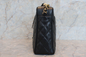 CHANEL/シャネル マトラッセフリンジチェーンショルダーバッグ キャビアスキン ブラック/ゴールド金具 ショルダーバッグ 700040061