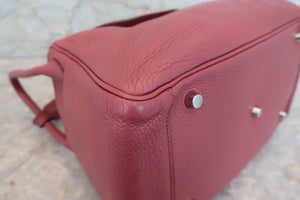 HERMES LINDY 30 Clemence leather Bois de rose □O Engraving Shoulder bag 700090129