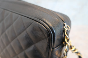 CHANEL/シャネル マトラッセフリンジチェーンショルダーバッグ キャビアスキン ブラック/ゴールド金具 ショルダーバッグ 700040061
