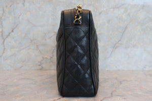 CHANEL/シャネル マトラッセフリンジチェーンショルダーバッグ キャビアスキン ブラック/ゴールド金具 ショルダーバッグ 700040061