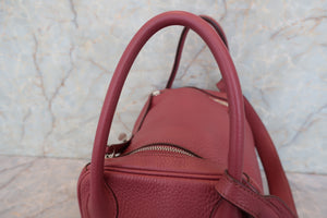 HERMES LINDY 30 Clemence leather Bois de rose □O Engraving Shoulder bag 700090129