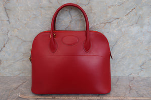 HERMES／エルメス ボリード35 ボックスカーフ ヴァーミリオン 〇Y刻印 ショルダーバッグ 700010226