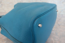 Load image into Gallery viewer, HERMES PICOTIN LOCK MM Clemence leather Blue izmir □Q Engraving Hand bag 600080113
