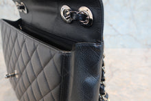 Load image into Gallery viewer, CHANEL Medium Matelasse single flap double chain shoulder bag Caviar skin Black/Silver hadware Shoulder bag 800020197
