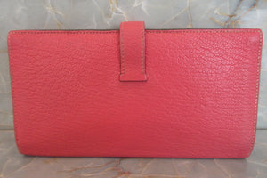 HERMES／エルメス ベアンスフレ シェーブル ローズアザレ A刻印 財布 700020122