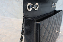 Load image into Gallery viewer, CHANEL Medium Matelasse single flap double chain shoulder bag Caviar skin Black/Silver hadware Shoulder bag 800020197
