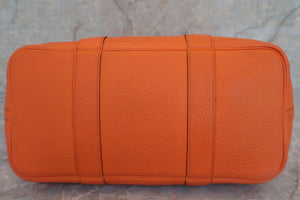 HERMES GARDEN PARTY PM Negonda leather Orange □N Engraving Tote bag 600040114