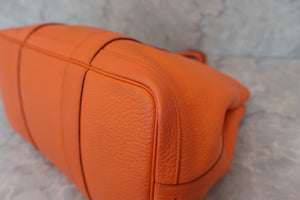 HERMES GARDEN PARTY PM Negonda leather Orange □N Engraving Tote bag 600040114