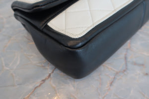 CHANEL/シャネル マトラッセチェーンショルダーバッグ ラムスキン ブラック/ホワイト/ゴールド金具 ショルダーバッグ 700070047