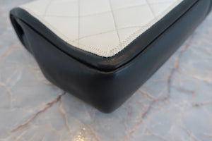 CHANEL/シャネル マトラッセチェーンショルダーバッグ ラムスキン ブラック/ホワイト/ゴールド金具 ショルダーバッグ 700070047