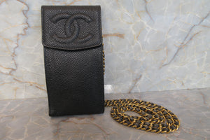 CHANEL/シャネル ココマークミニチェーンショルダーバッグ キャビアスキン ブラック/ゴールド金具 ショルダーバッグ 700010110