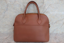 将图片加载到图库查看器，HERMES BOLIDE 35 Graine Couchevel leather Brown Shoulder bag 600070011
