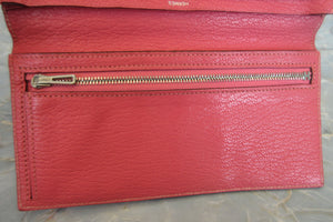 HERMES／エルメス ベアンスフレ シェーブル ローズアザレ A刻印 財布 700020122