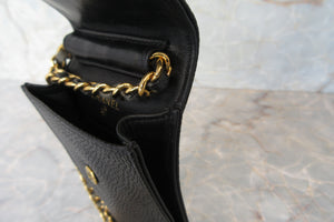 CHANEL/シャネル ココマークミニチェーンショルダーバッグ キャビアスキン ブラック/ゴールド金具 ショルダーバッグ 700010110