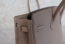 将图片加载到图库查看器，HERMES BIRKIN 25 Clemence leather Gris tourterelle T刻印 Hand bag 600100205
