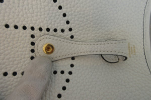 HERMES  EVELYNE TPM Clemence leather New white W刻印 Shoulder bag 700030183