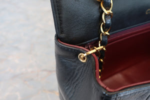 CHANEL/シャネル マトラッセチェーンショルダーバッグ ラムスキン ブラック/ゴールド金具 ショルダーバッグ 700070010