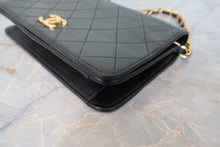 将图片加载到图库查看器，CHANEL/香奈儿 CF 按压锁 链条包 羊皮 Black/Gold hardware(黑色/金色金属) 肩背包 800090145
