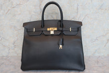 将图片加载到图库查看器，HERMES BIRKIN 40 Ardennes leather Black 〇W刻印 Hand bag 600100194
