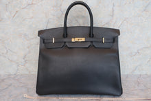 将图片加载到图库查看器，HERMES BIRKIN 40 Ardennes leather Black 〇W刻印 Hand bag 600100194
