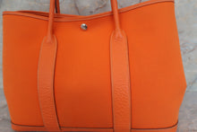 将图片加载到图库查看器，HERMES GARDEN PARTY PM Toile officier/Leather Orange □M刻印 Tote bag 600060215
