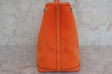 将图片加载到图库查看器，HERMES GARDEN PARTY PM Toile officier/Leather Orange □M刻印 Tote bag 600060215
