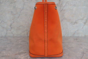 HERMES GARDEN PARTY PM Toile officier/Leather Orange □M刻印 Tote bag 600060215