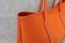 将图片加载到图库查看器，HERMES GARDEN PARTY PM Toile officier/Leather Orange □M刻印 Tote bag 600060215
